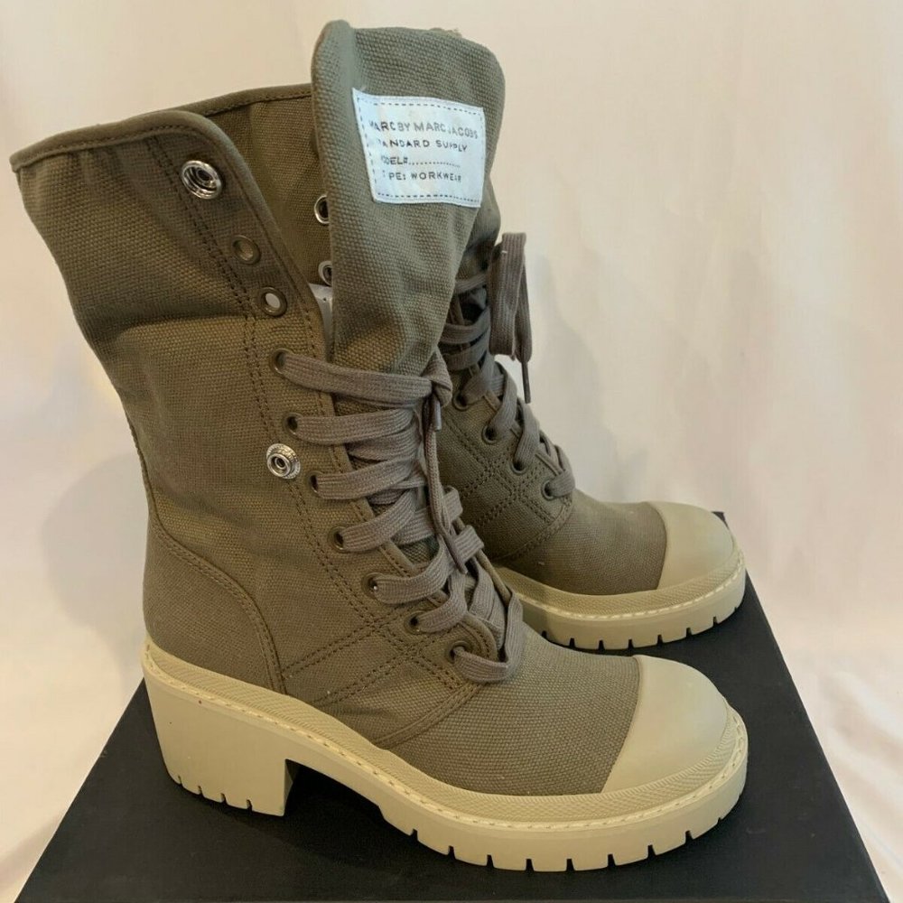 Marc by Marc Jacobs Army Combat Boots Size 8 NEW